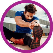 Athlete recovering from training